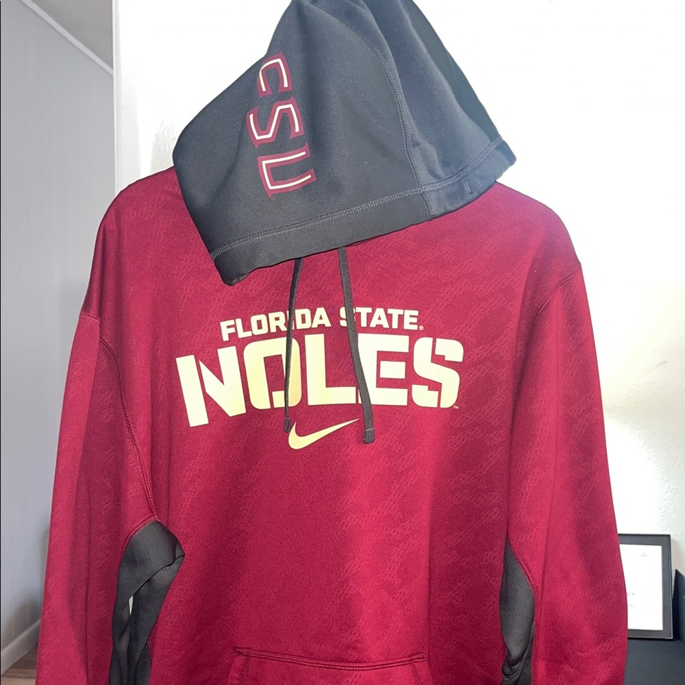 Nike Red and Black Florida State Hoodie